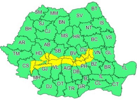 13 megye hegyvidéki térségére érvényes sárga riasztást adtak ki a meteorológusok