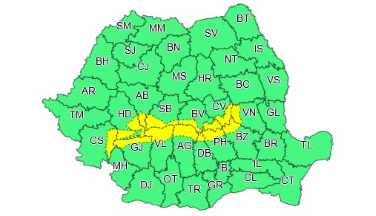 13 megye hegyvidéki térségére érvényes elsőfokú riasztást adtak ki a meteorológusok