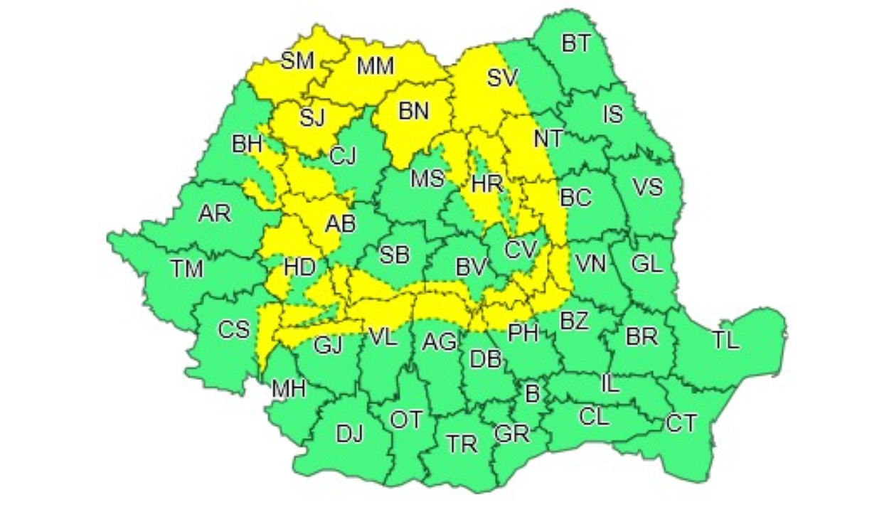 Sűrű havazás és heves szél várható északnyugaton és a hegyvidéken