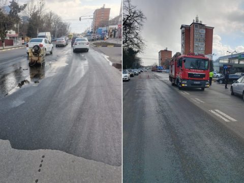 Ezer liter gázolajat akart hazavinni, az egész kiömlött az úttestre