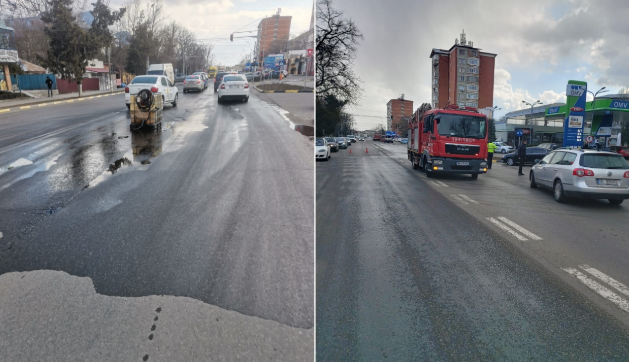 Ezer liter gázolajat akart hazavinni, az egész kiömlött az úttestre