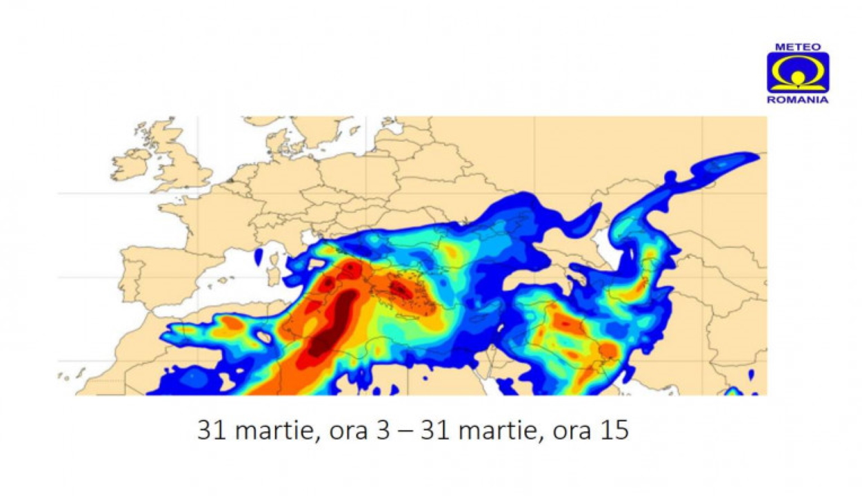 Szaharai por érkezik Románia fölé