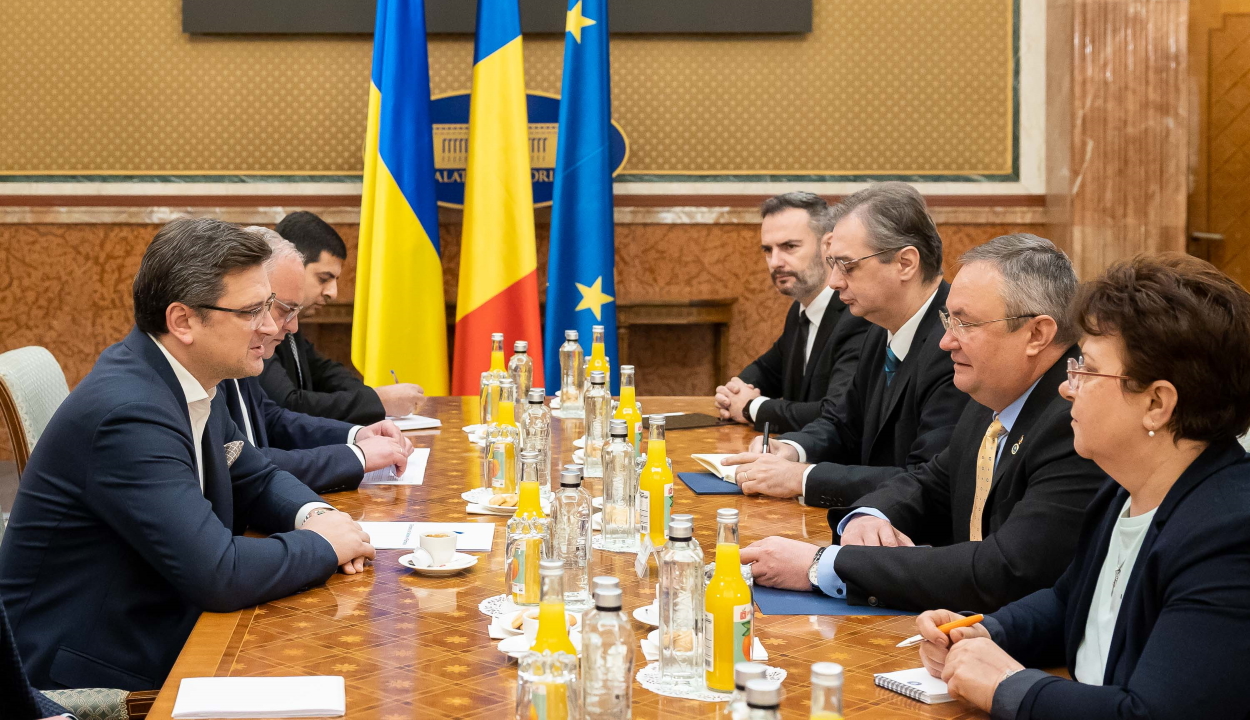 Az ukrán külügyminisztert fogadta a Victoria-palotában Nicolae Ciucă