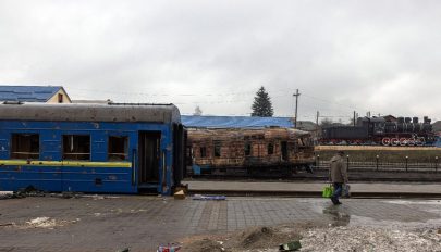 Ukrán vasút: öt ukrajnai vasútállomást lőttek az orosz erők