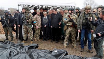 Ursula von der Leyen: meg fognak bűnhődni a bucsai vérengzés elkövetői