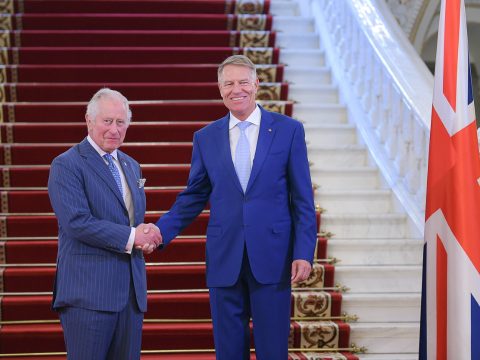 Károly herceget fogadta Klaus Iohannis államfő a Cotroceni-palotában