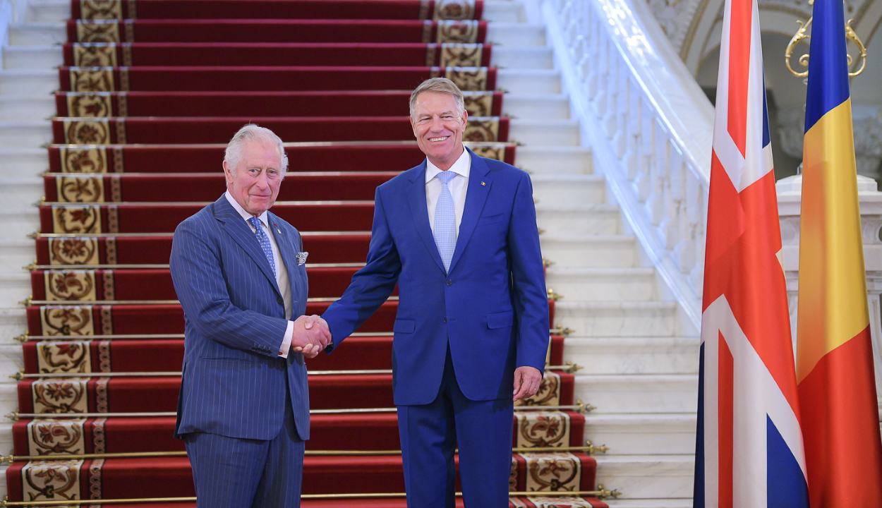 Károly herceget fogadta Klaus Iohannis államfő a Cotroceni-palotában