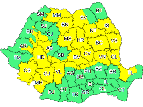 Fokozott légköri instabilitás vasárnap estig az ország háromnegyed részében