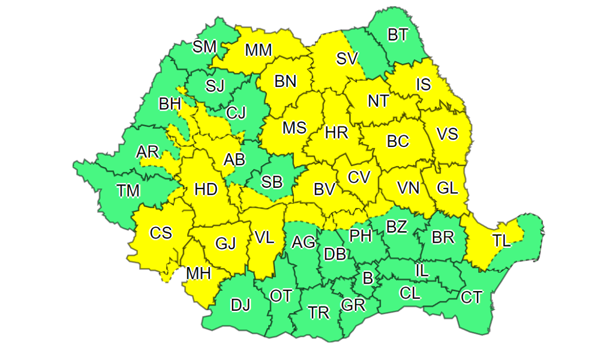 Fokozott légköri instabilitás vasárnap estig az ország háromnegyed részében