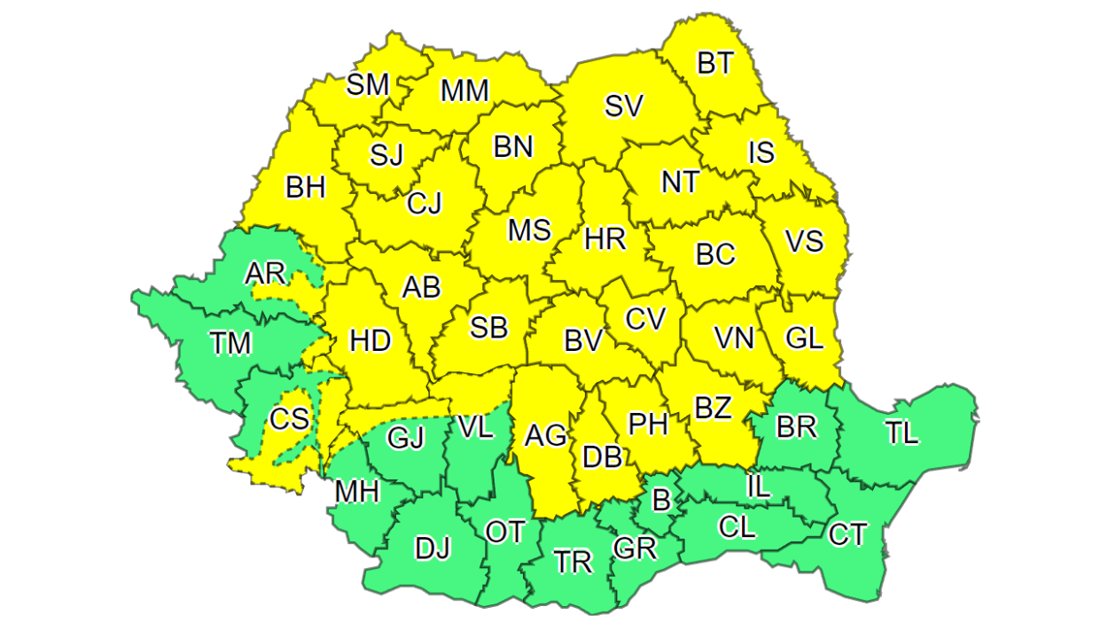 Viharos időjárás várható kedd délután az ország több mint háromnegyedében