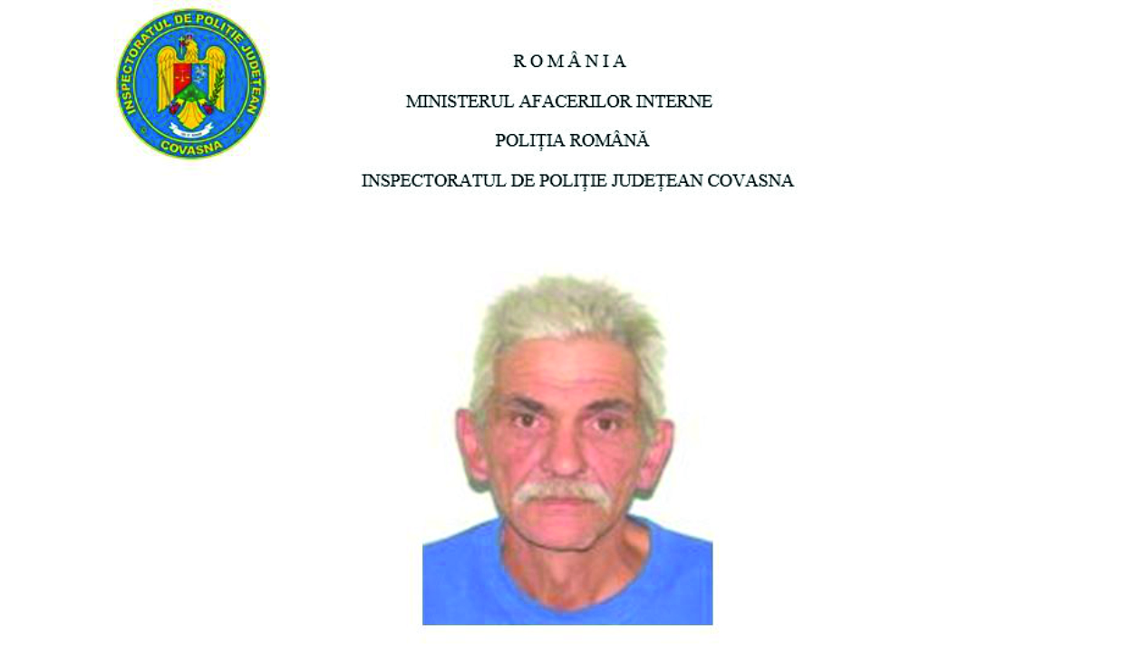 FRISSÍTVE: Megtalálták a Zágonból eltűnt 59 éves férfit