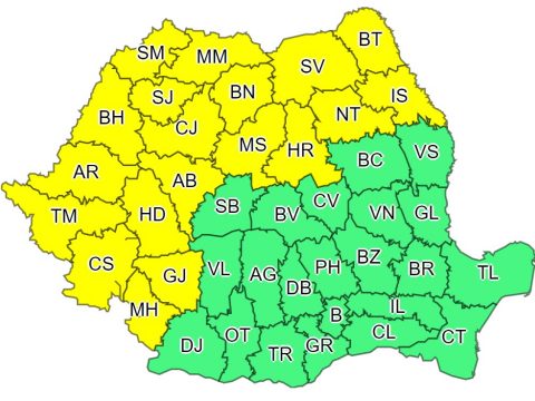 Záporok, zivatarok várhatók Erdély nagy részében