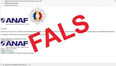 Újabb, az intézmény nevében küldött hamis üzenetekre figyelmeztet az ANAF