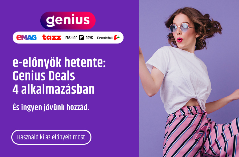 Az eMAG, Tazz, Fashion Days és Freshful aktív Genius ügyfelei négyszer többet spórolnak meg, mint azok, akik a négy alkalmazás ajánlatait használják fel (x)