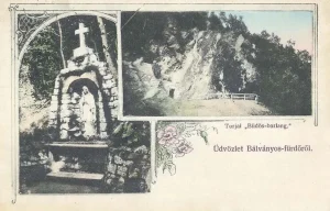 A kegyhely egy régi képeslapon, Pethő Csongor gyűjteményéből  (Fotó: képeslapok/wordpress/com)
