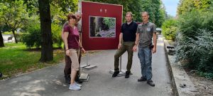 A Conservation Transylvania programban résztvevő természetfotósok is kiállították munkáikat a park felső sétányán. (Fotó: Péter Levente)