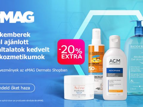 Az eMAG elindítja a Dermato Shop-ot, amely egy új, online shop-in-shop koncepció több mint 3.000, a teljes család igényeit kielégítő szépségtermékkel (x)