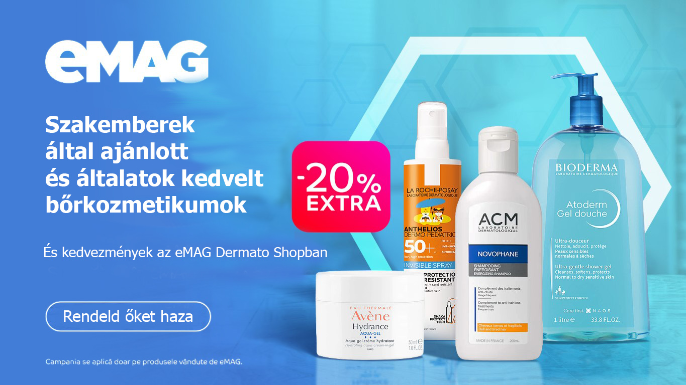 Az eMAG elindítja a Dermato Shop-ot, amely egy új, online shop-in-shop koncepció több mint 3.000, a teljes család igényeit kielégítő szépségtermékkel (x)