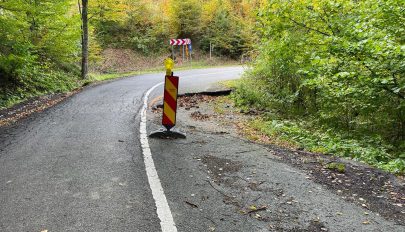 Javítják a sugársfürdői utat, erdei útra terelik a forgalmat