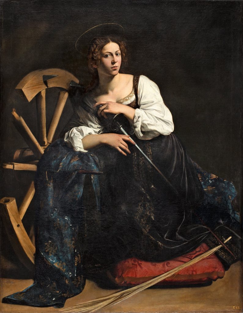 Alexandriai Szent Katalin Caravaggio festményén (Museo National Thyssen–Bornemisza, Madrid)

