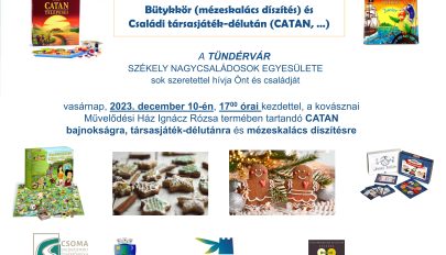 Társasjáték-délután és mézeskalács díszítés Kovásznán