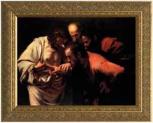 Caravaggio: A hitetlen Tamás, 1601–1602, Sanssouci-palota, Potsdam (Web Gallery of Art)