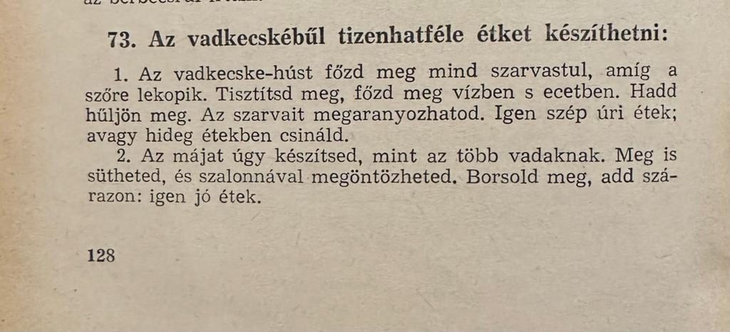 Tippek a Bornemissza Annának ajánlott szakácskönyvből Fotó: Bornemisza Anna szakácskönyve 1680-ból, 1983