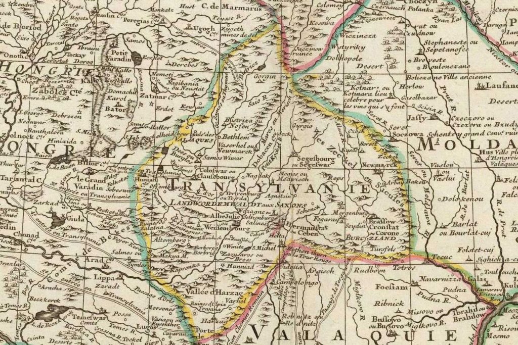 Székelyek Guillaume De l'Isle 1703-as, Párizsban kiadott térképén. FOTÓ: DAVID RUMSEY HISTORICAL MAP COLLECTION