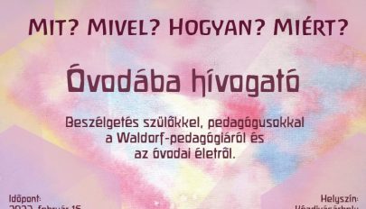 Waldorf-óvodába és -iskolába hívogató programok Kézdivásárhelyen