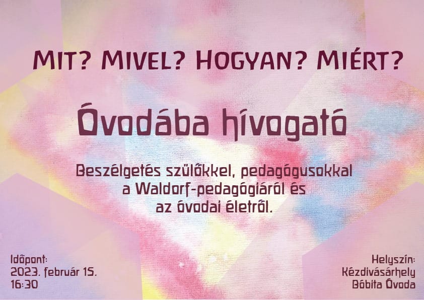 Waldorf-óvodába és -iskolába hívogató programok Kézdivásárhelyen