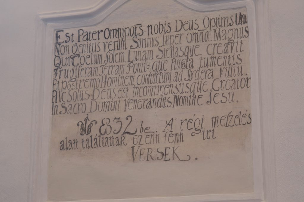 A vakolakeretbe foglalt dicsőítő szöveget 1832-ben fedezték fel. Fotó: Tuchiluș Alex