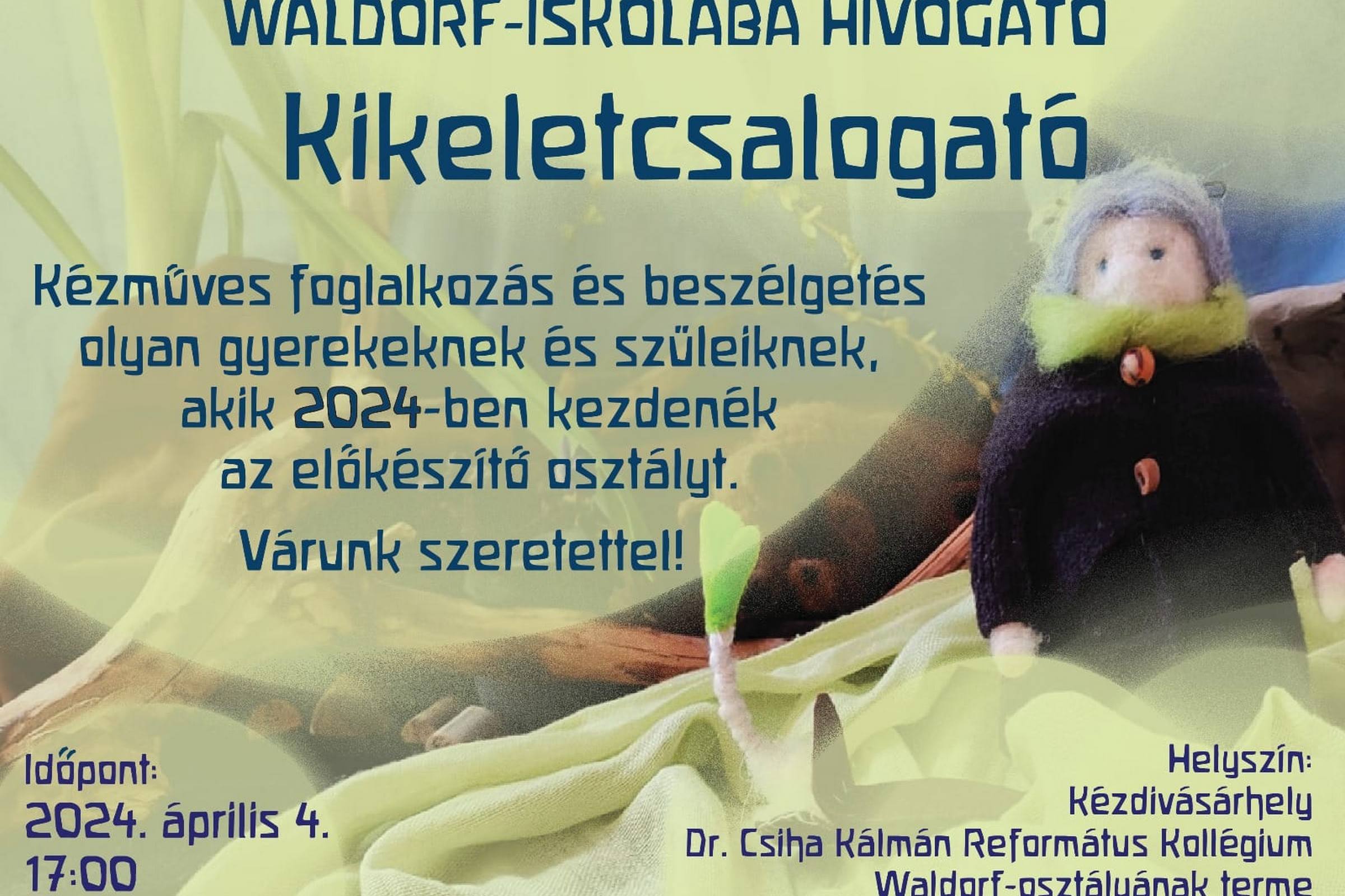 Waldorf-iskolába hívogató gyerekfoglalkozás Kézdivásárhelyen