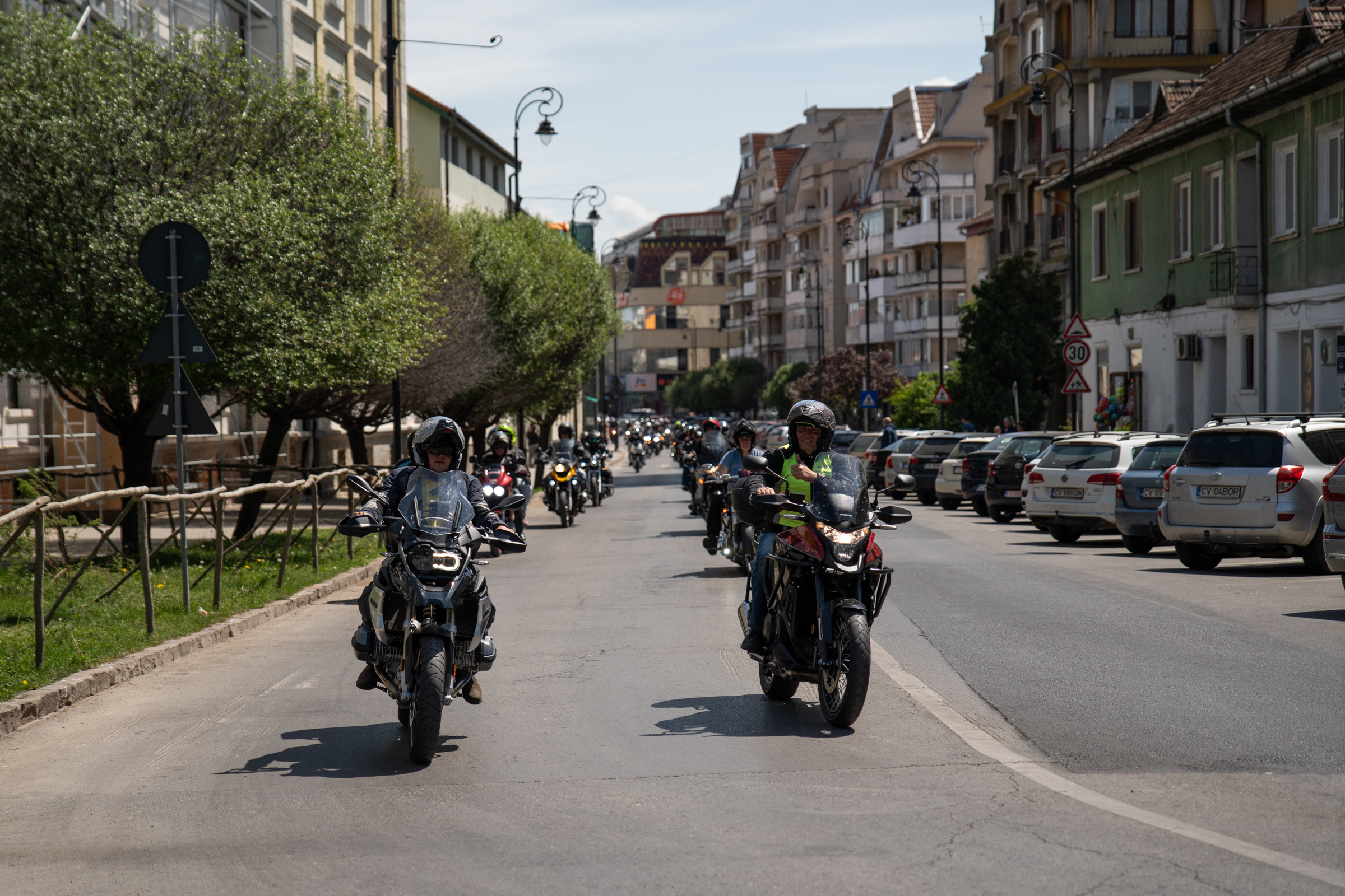 Háromszéki motorosok százai hívták fel a figyelmet a biztonságos közlekedésre