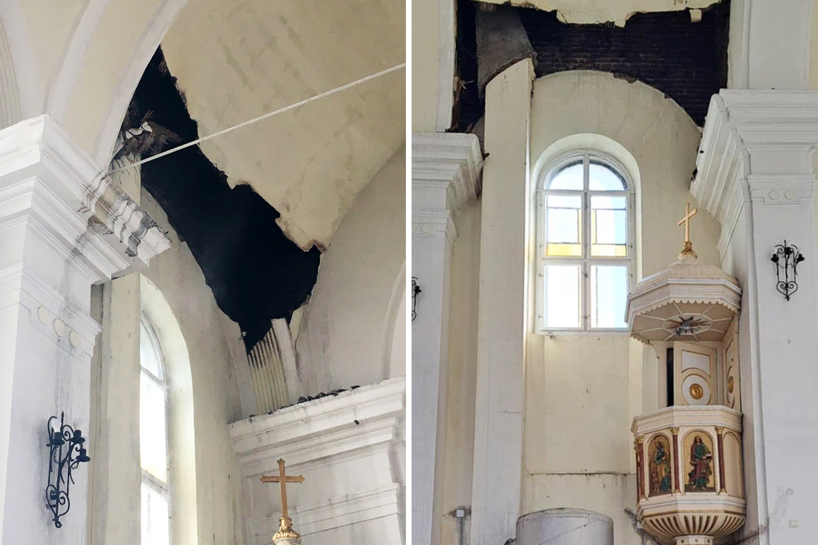 Gondját viselik a tűzkárt szenvedett miklósvári katolikus templomnak