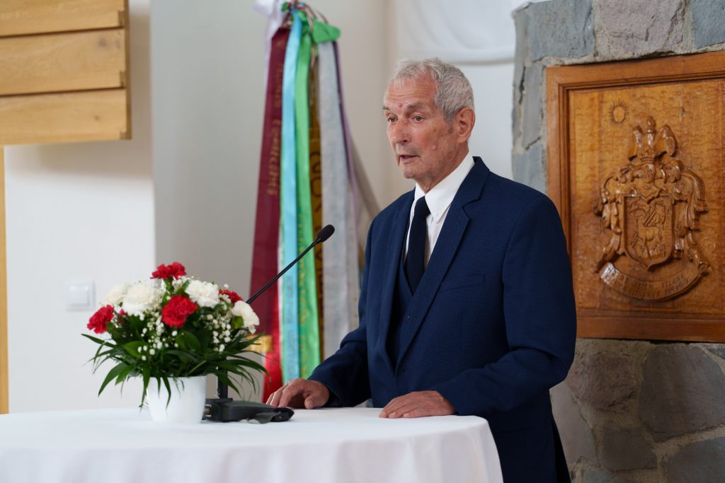 Péter Sándor, megyei RMPSZ tiszteletbeli elnöke. Fotó: Tuchiluș Alex
