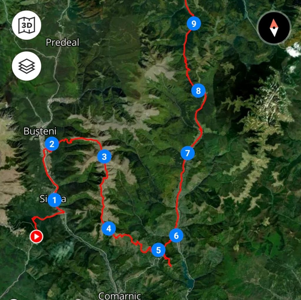 Az útvonal térképen. Fotó: Kocsis Károly