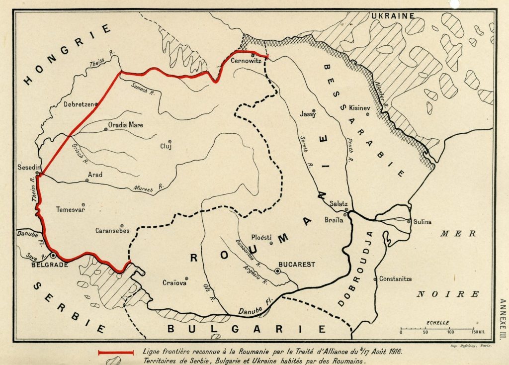 A szövetségesei hátba támadásáért 1916-ban megígért határ. Fotó: Az Egyesülés Virtuális Múzeuma